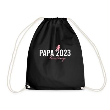 Papa 2023 loading - Turnbeutel - Schwarz - Vorne