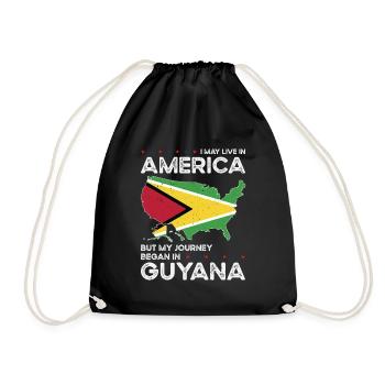 Né en Guyane, Guyana, Américain, États-Unis - Sac de sport léger - noir - Devant