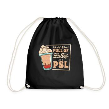 Pumpkin Spice Latte Coffee Enthusiast Pumpkin - Drawstring Bag - black - Front