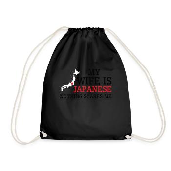 Rien ne me fait peur, épouse japonaise Japon - Sac de sport léger - noir - Devant