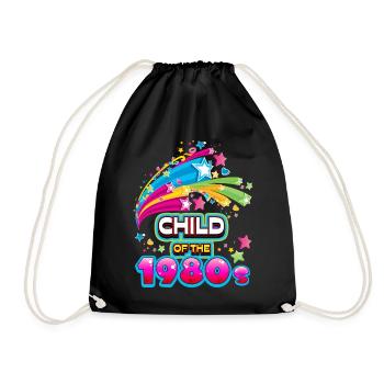 Années 1980, 1980, années 80 Rétro Birthday Dicton - Sac de sport léger - noir - Devant