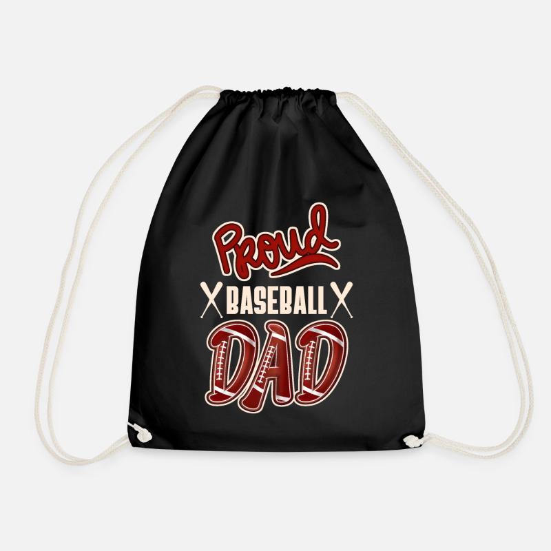 Proud Baseball-Dad, American Baseball Design - Turnbeutel - Schwarz