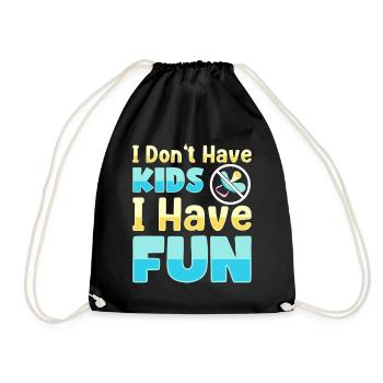 Je n’ai pas d’enfants, je m’amuse, je suis - Sac de sport léger - noir - Devant