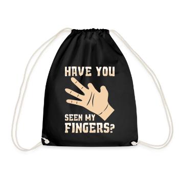 Haben Sie meine Finger gesehen? Fingeramputierter - Turnbeutel - Schwarz - Vorne