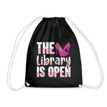 Stolz Die Bibliothek ist geöffnet Drag Queen - Turnbeutel - Schwarz - Vorne