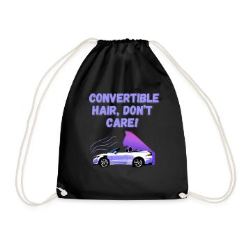 Drôle de cabriolet disant anglais convertible amusant - Sac de sport léger - noir - Devant