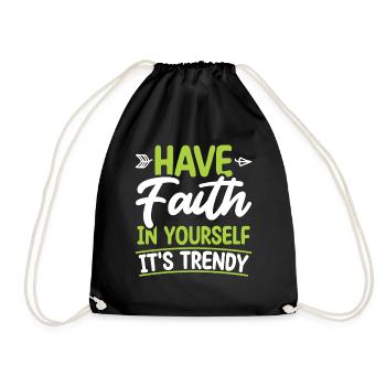 Believe in yourself God worshippers Believe Jesus - Drawstring Bag - black - Front