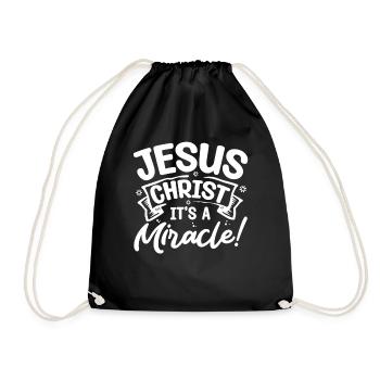 Jésus-Christ C’est un miracle de chrétien - Sac de sport léger - noir - Devant