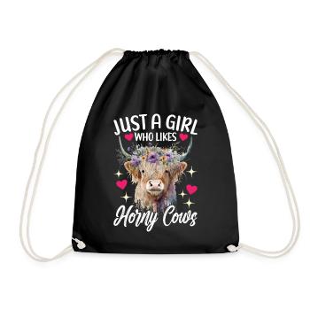 Vache des Highlands Hochlandkuh - Sac de sport léger - noir - Devant