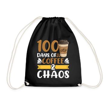 100 jours de café - Sac de sport léger - noir - Devant