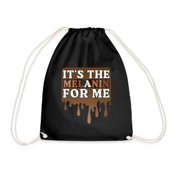 It is the Melanin funny African Month - Drawstring Bag - black - Front