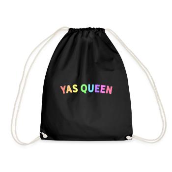 Feministische Frauenpower YAS QUEEN Yas Kween LGBTQ - Turnbeutel - Schwarz - Vorne