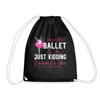 Ballet Dancer Dance Girl Ballerina - Turnbeutel - Schwarz - Vorne