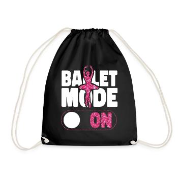 Ballet Dancer Dance Girl Ballerina - Turnbeutel - Schwarz - Vorne