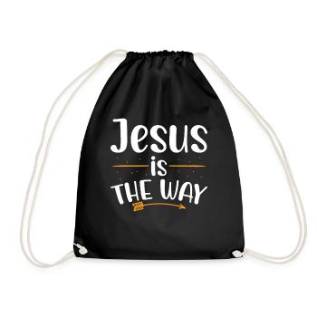 Jesus Ist Der Weg Christlicher Glaube An Gott - Turnbeutel - Schwarz - Vorne