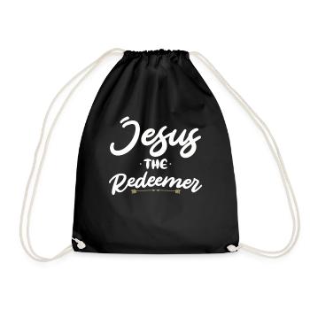 Jesus the Redeemer: Christian faith in God - Drawstring Bag - black - Front