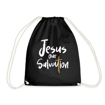 Jesus Our Redemption Cross Christian Faith - Drawstring Bag - black - Front