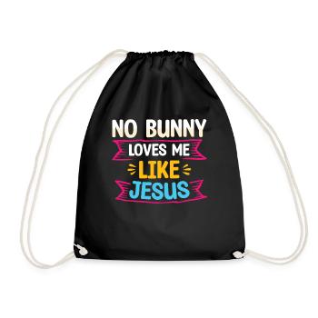No rabbit loves me like the Christian faith - Drawstring Bag - black - Front
