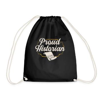 Proud Historian Profession History History - Drawstring Bag - black - Front