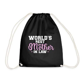 World's best mother-in-law - Drawstring Bag - black - Front