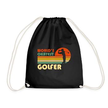 World’s Okayest Golfer - Golf Vintage Golfing - Sac de sport léger - noir - Devant