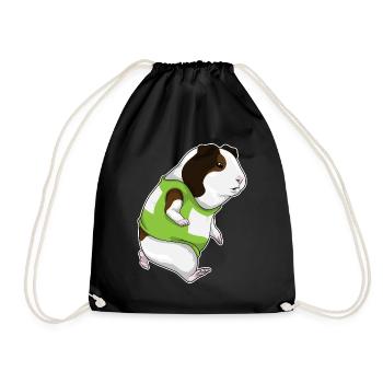 Cochon d’Inde joggeur jogging sport - Sac de sport léger - noir - Devant