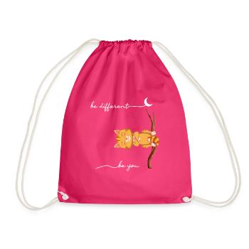 Soyez un chat différent Soyez vous Chat de sensibilisation à l’autisme - Sac de sport léger - fuchsia - Devant