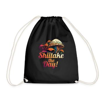 Shiitake Mushroom Forest Fungi Shiitake Moral - Drawstring Bag - black - Front