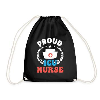 Proud Intensive Care Nurse - Drawstring Bag - black - Front
