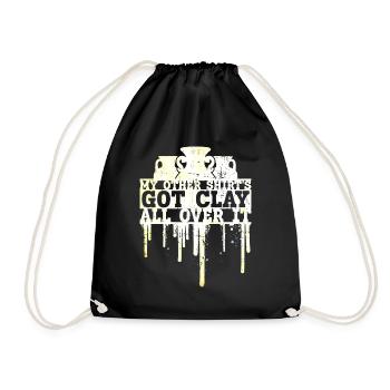 Mein anderes Hemd ist voll mit Lehm - Töpferin und - Drawstring Bag - black - Front
