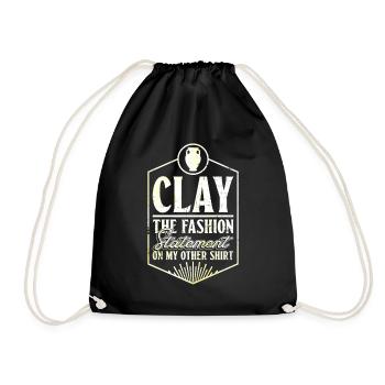 Poterie Poterie Argile Poterie Drôle - Sac de sport léger - noir - Devant