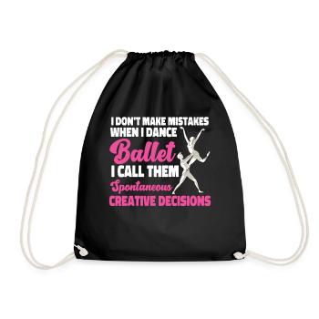Ballet Danseuse Danse Ballerine - Sac de sport léger - noir - Devant