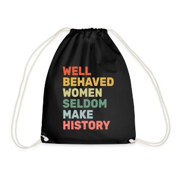 Les femmes bien élevées font rarement l’histoire - Féminisme - Sac de sport léger - noir - Devant