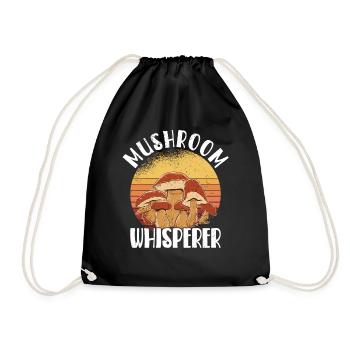 Cueilleur de champignons chasseur de champignons amateur de champignons champignons ferme - Sac de sport léger - noir - Devant