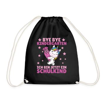 bye bye kindergarten Je suis écolier maintenant - Sac de sport léger - noir - Devant