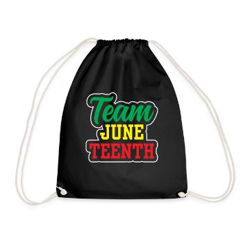 Team Juneteenth 1865 African American Black - Turnbeutel - Schwarz - Vorne