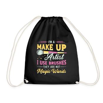 Je suis maquilleuse j’utilise des pinceaux qu’ils esthéticienne - Sac de sport léger - noir - Devant