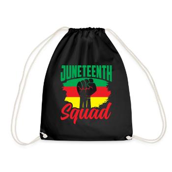 Juneteenth Team Black 1865 African American - Turnbeutel - Schwarz - Vorne