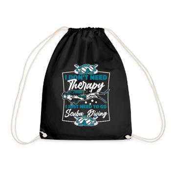 I Just Need To Go Scuba Diving Diving Fins - Drawstring Bag - black - Front