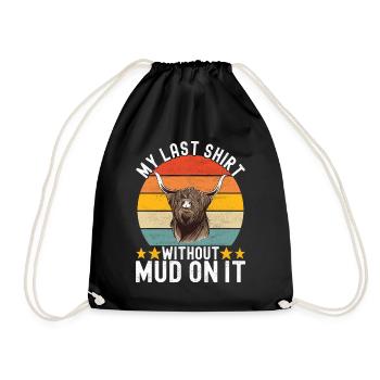 Vache des Highlands Hochlandkuh - Sac de sport léger - noir - Devant