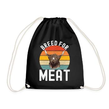 Vache des Highlands Hochlandkuh - Sac de sport léger - noir - Devant