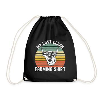 Vache des Highlands Hochlandkuh - Sac de sport léger - noir - Devant