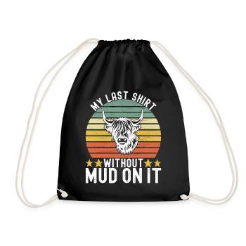 Vache des Highlands Hochlandkuh - Sac de sport léger - noir - Devant