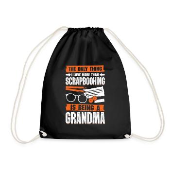 Scrapbooking Grandma Hobby Scrapbooker Gift - Drawstring Bag - black - Front