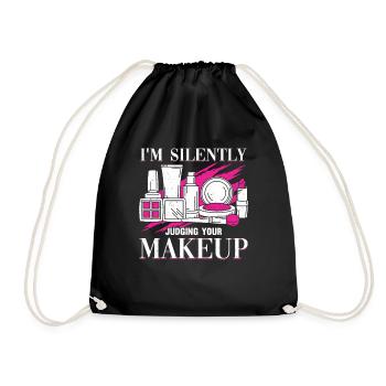 Je juge silencieusement votre cosmétécologue maquilleur - Sac de sport léger - noir - Devant