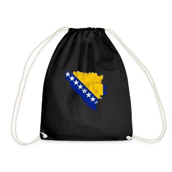 Bosnia Herzegovina - Drawstring Bag - black - Front
