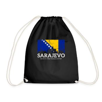 Bosnie-Herzégovine - Sac de sport léger - noir - Devant