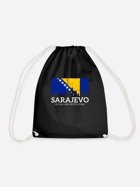 Bosnia Herzegovina - Turnbeutel - Schwarz