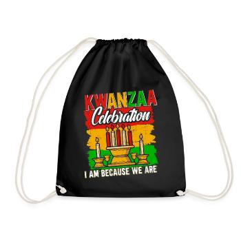 Kwanzaa Celebrate - Drawstring Bag - black - Front