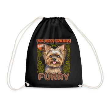 Yorkshire Terrier, aquarelle vintage, Yorkie dicton - Sac de sport léger - noir - Devant